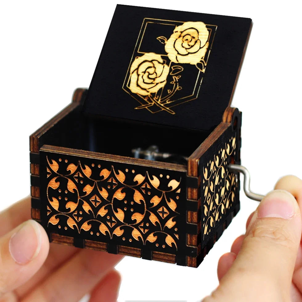 Wooden Anime Figure Music Box Pirates of the Carib Davy Jones Jack Sparrow Creative Birthday Christmas Day Gift