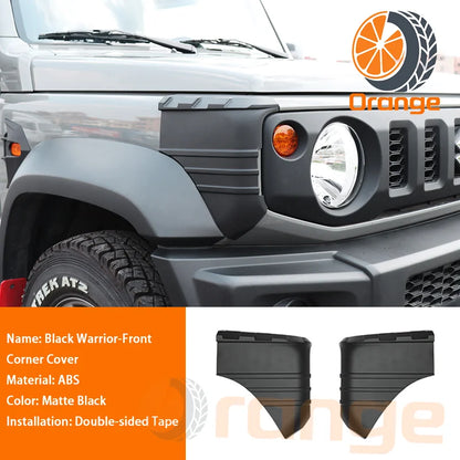 For Suzuki Jimny JB64 JB74 2019+ Front Rear Fender Tailgate Angle Guard Cover Accessories, Fit 3/5 Door, Exterior Corner Trim
