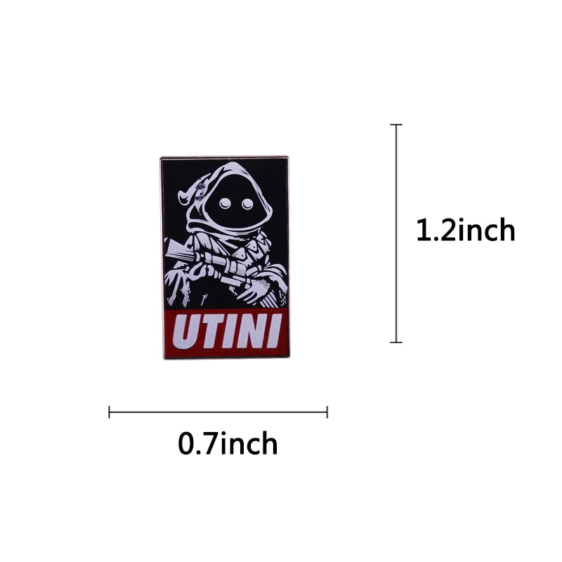 Stars War Jjawa Utini Art Badge Metal Brooch Enamel Pin