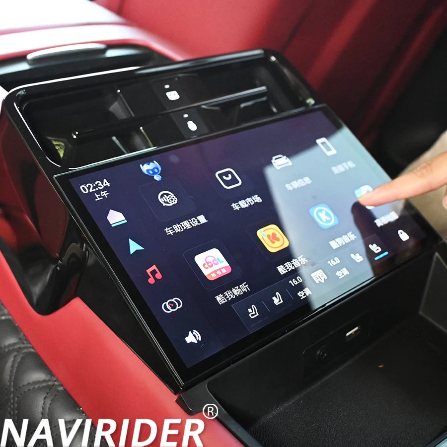 9inch Rear Air Conditioning Screen For Porsche Panamera 2010 - 2017 Electric 2K Ultra Clear Touch Screen Carplay Android Auto
