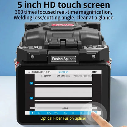 COMPTYCO A-80S Optical Fiber Fusion Splicer SM MM Multilingual Touch Screen Fiber Optic Core Welding Machine Built in OPM VFL