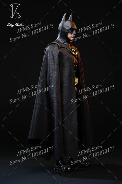 Kelly Studio 1/6 Men Soldier Cloak Classic Version Keaton Batman Black Cape Fit 12Inch Hottoys Action Figure Model Toys