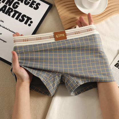 1/3PCS 95% Cotton Classtic Plaid Women's Lingerie Breathable Mesh Crotch Underwear Arrival Soft High Elastic Lingerie for Woman
