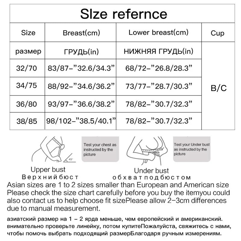 2PCS Women's Solid Color Wavy Edge Seamless Bras One-Piece Wire Free Sexy Push-Up Bra Female Fashion Comfortable Bras Lingerie