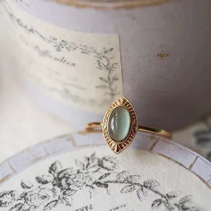 PANJBJ 925 Sterling Silver Geometry Crystal Ring For Women Ellipse Exaggerated Punk Water Drop Open Jewelry Gift Dropshipping