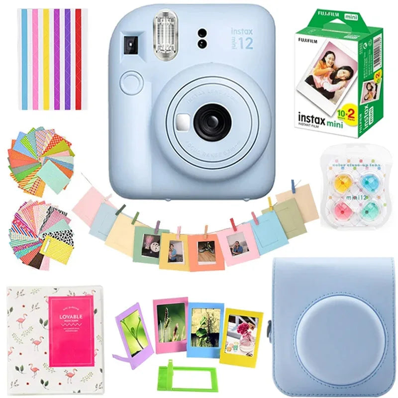 Fujifilm Instax Mini 12 Instant Camera Optional 20/40 Sheets Instax Mini Film + Album + Bag Pink / Blue / Mint / White / Purple