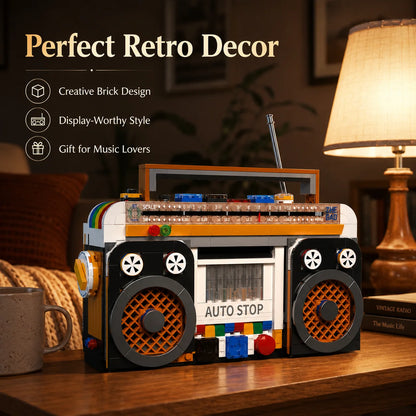 554PCS Color Radio Model Building Blocks Retro Small Home Appliances Assembly Bricks DIY Toys Desktop Deco Adult Holiday Gift