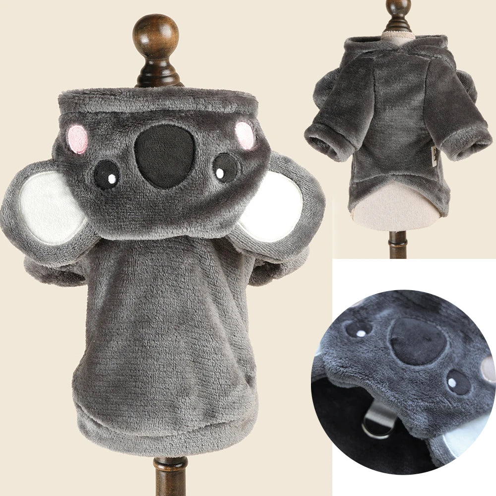 Funny Halloween Costume For Small Dog Fleece Warm Cosplay Pet Corgi French Bulldog  Puppy Medium Clothing Coat Jacket Accessory