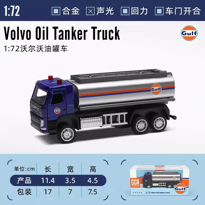 CCA 1:72 Road rescue Petrol stations  Collection Racing Alloy Car Model Children's Toy Car Casting Pullback Function