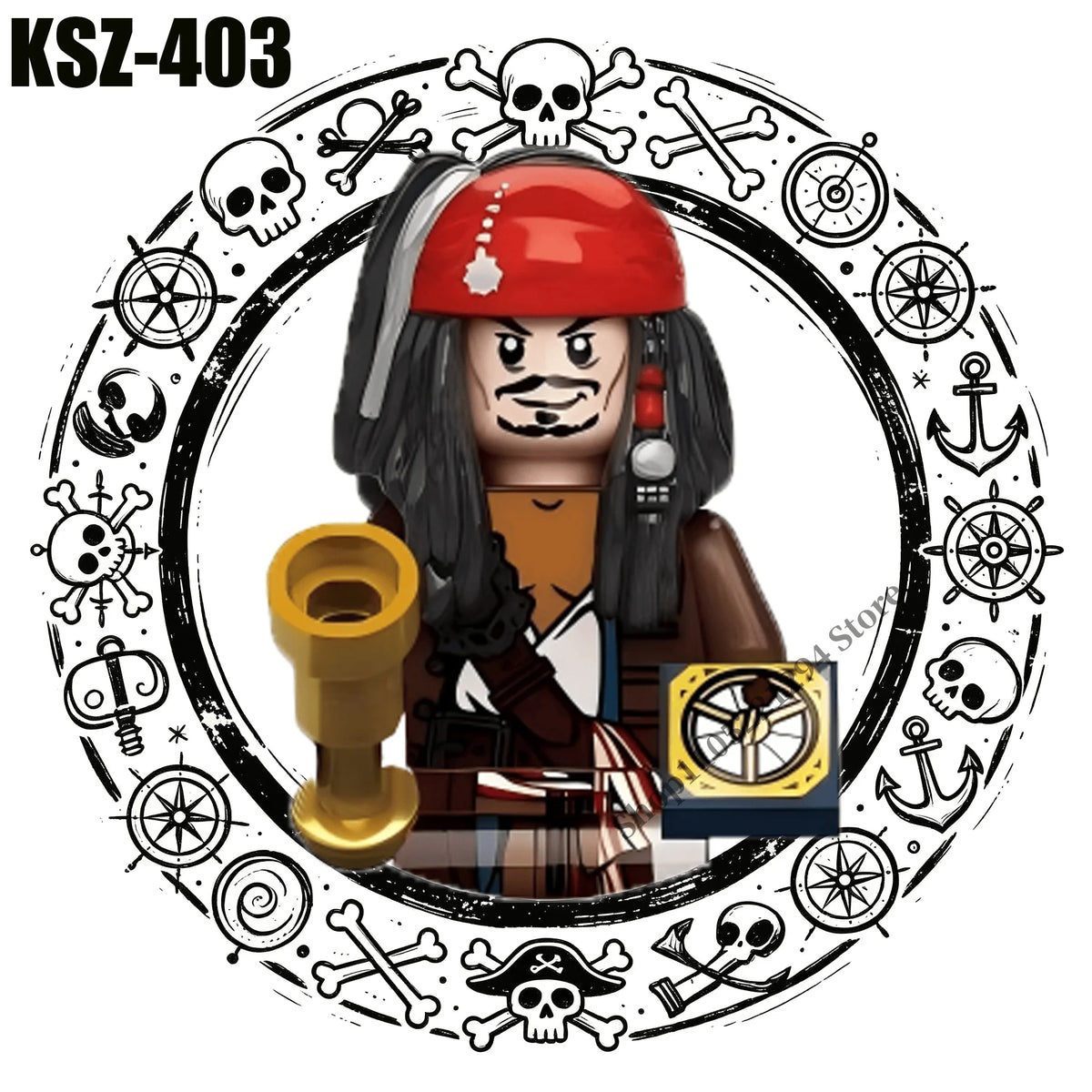 Pirates of the Caribbean building blocks toys Jack Sparrow William Turner Elizabeth Swann MINI brick toys Assemble toys gifts