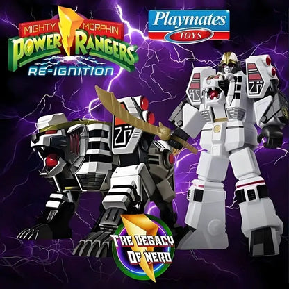 Playmates Toys Power Rangers White Tiger Zord Deformable Mecha Robot Combinable Action Figure Adult Collectible Battle Toy