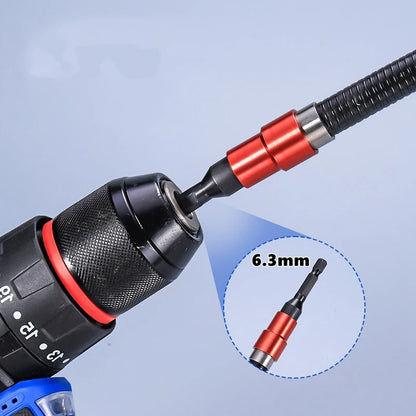 Bendable Elastic Drill Bit Extension Shaft Bits Magnetic Hex Soft Shaft Bar, Flexible Drill Bit Extension Screwdriver Bit Holder