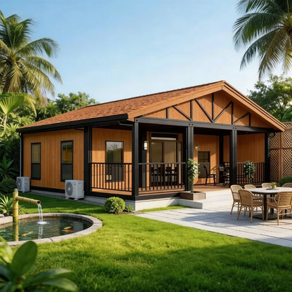 Hot Sale Mobile Tiny Home Forest Cabin Warehouse Barn Prefab House Expandable Steel Container House Sunroom Garden Rooms