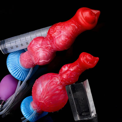 NNSX Large Ejaculation Dildo with Inflatable Anal Plug Big Knot Squirting Penis Adult Sex Toys Erotic Products for Men Women
