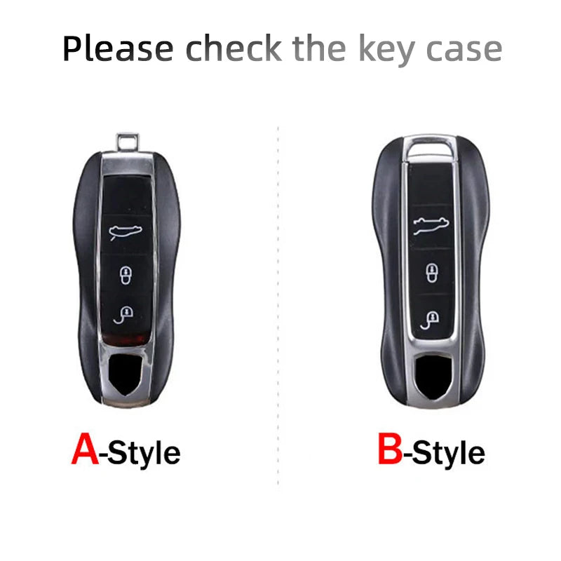 Car Key Case Leather Cover Shell For Porsche Panamera Spyder Carrera Macan Cayman Cayenne 911 970 981 991 Fob Car Accessories
