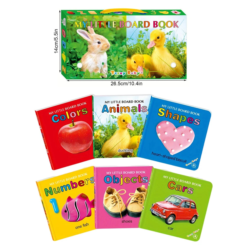 Colorful patterned card book, interactive sensory development gift, bright colors enhance early reading education