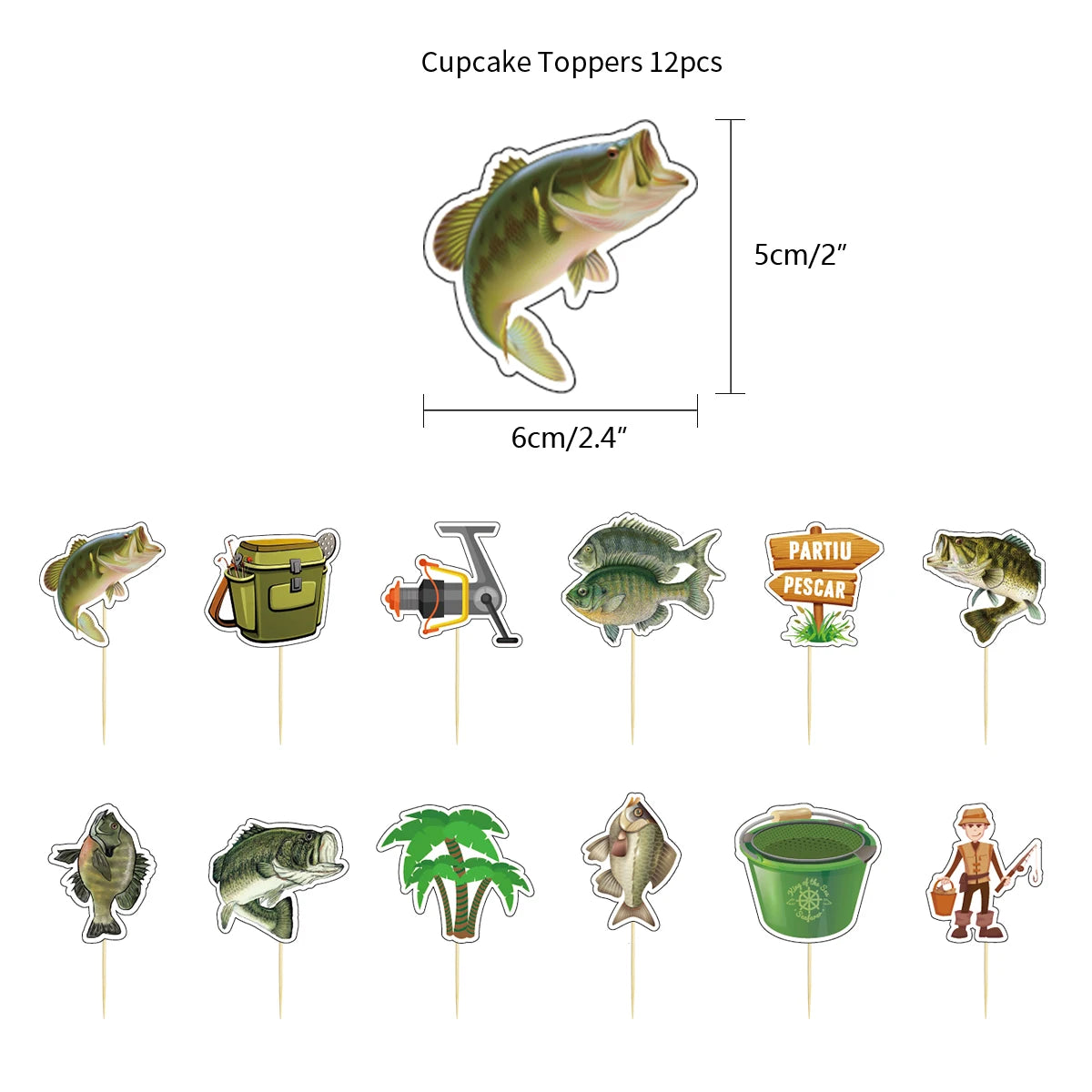 Fish Balloons Realistic Balloons Fishing Birthday Party Decor Cute Inflatable Fish Balloons for Fishing Theme Party Decorations