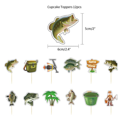 Fish Balloons Realistic Balloons Fishing Birthday Party Decor Cute Inflatable Fish Balloons for Fishing Theme Party Decorations