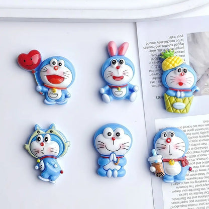 Doraemon mini accessories cute cartoon DIY hair clips, fridge magnets, phone cases, resin accessories, fun and creative