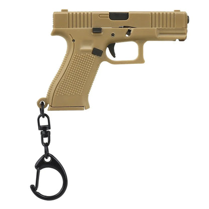 Mini Tactical Pistol Shape Car Keychain for Men Portable Decorations Detachable Keyring Realistic Model Toy Bag Accessories