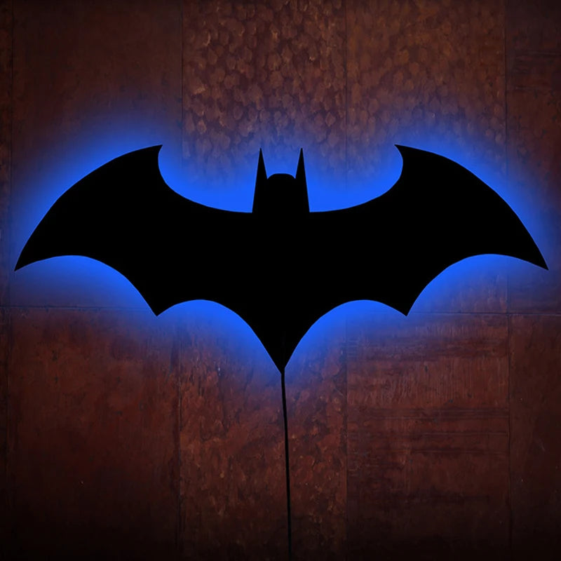 ZK50 Colorful And Cool LED Night Light Decorative Wall Lamp Plug-in Remote Control Color Changing Bat Wing Bedside Ambient Light