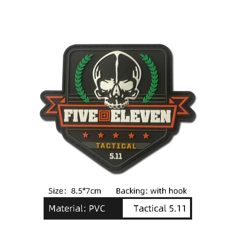 3D PVC Military Tactical Embroidery Patches Backpack Emblem Applique with Hook Outdoors Morale Armband Badges Clothes Stickers