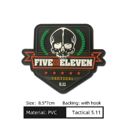3D PVC Military Tactical Embroidery Patches Backpack Emblem Applique with Hook Outdoors Morale Armband Badges Clothes Stickers