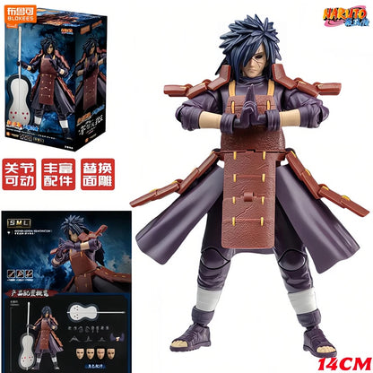 BLOKEES Original NARUTO Uchiha Madara Kyuubi Kurama Sasuke Minato Bijyudama Shippūden Bijuu Assembled Action Figure Toy Model