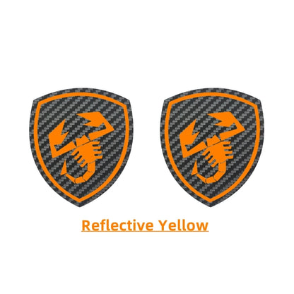 2Pcs Car Center Pillar Decorative Sticker For Fiat 500 500E 500X 500L Abarth 695 Panda Reflective Auto Sport Decor Decal Tuning
