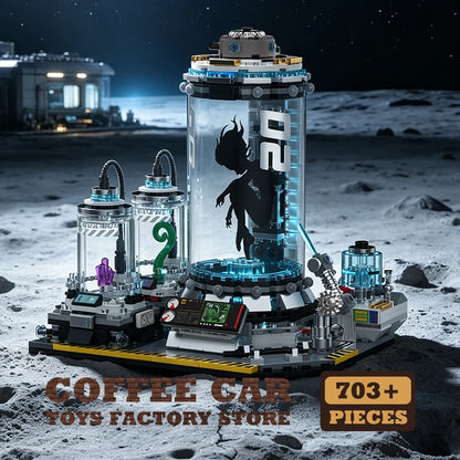 703Pcs Sci-Fi Robot Interstellar Cultivation Pod MOC Bricks Toys Space Extra-terrestrial Lab Building Blocks 3D Model Adult Gift