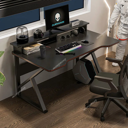 Study Modern Office Desk Computer Storage Shelves Design Minimalist Office Desk Bedroom Standing Escrivaninha Trendy Furniture