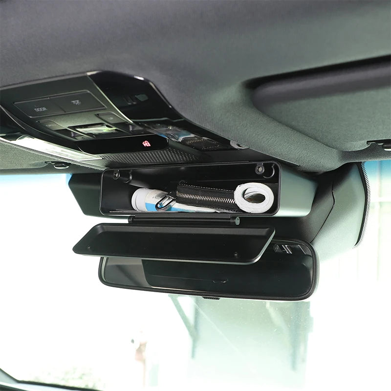 For Toyota Land Cruiser Prado 250 LC250 2024 2025 ABS Car Interior Rearview Mirror Multi-Function Storage Box Car Accessories