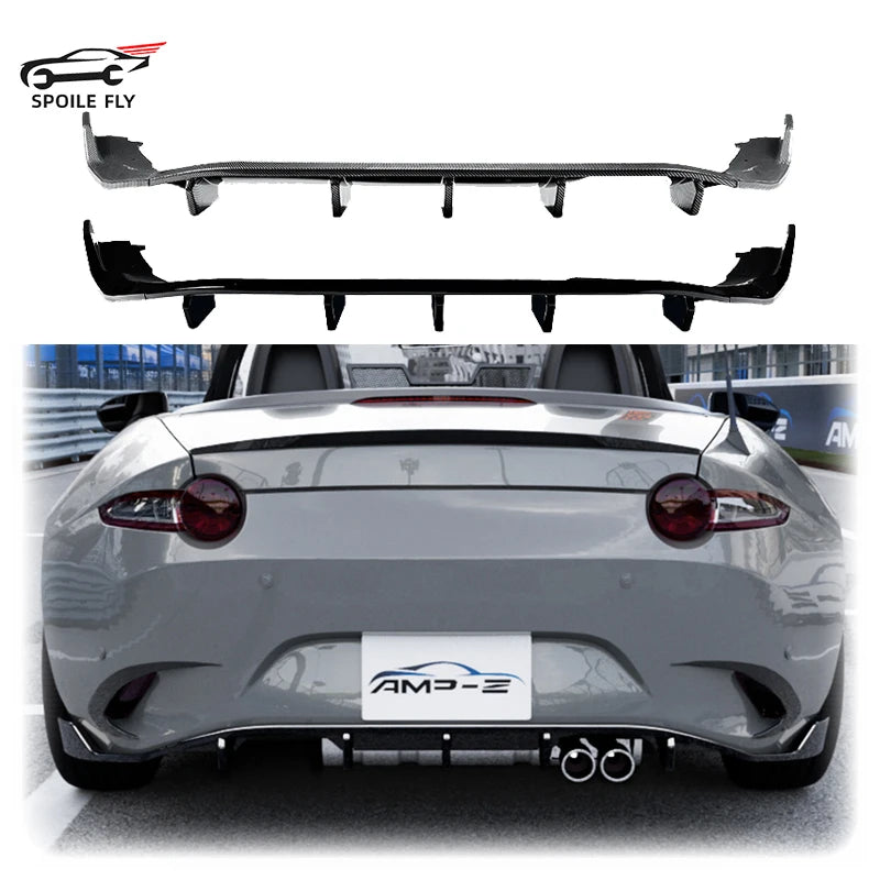 2016 To Up For Mazda MX-5 Miata ND Rear Bumper Lip Splitter Diffuser Body Kits Tuning By ABS Gloss Black Spoiler Vent Cover
