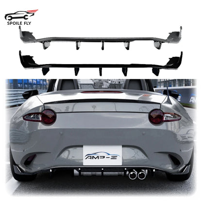 2016 To Up For Mazda MX-5 Miata ND Rear Bumper Lip Splitter Diffuser Body Kits Tuning By ABS Gloss Black Spoiler Vent Cover