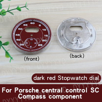 1pcs Dial Clock Gauge Chrono For Porsche 911 Carrera 2013-2019 997 958 Panamera 970 Cayenne Boxster Macan 718 982 Stopwatch