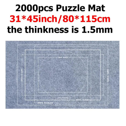 1000~3000pcs Puzzle Storage Mat Roll Up Children Developmental Game Parent-child Interaction Portable Travel-Friendly Bag TMZ