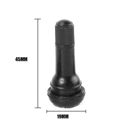 Universal 100Pcs TR414 Snap-in Tire Valve Stem Car Vacuum Tire Tubeless Tyre Valve Rubber Stems Wheels Parts Car Accessories