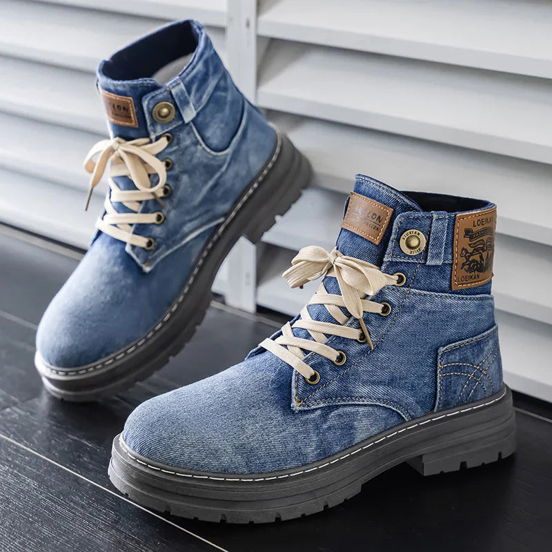 Spring/Summer High-Top Large Size Simple Versatile Durable High-Quality Retro Elegant Style Casual Sports Men's Shoes