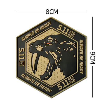 3D PVC Military Tactical Embroidery Patches Backpack Emblem Applique with Hook Outdoors Morale Armband Badges Clothes Stickers