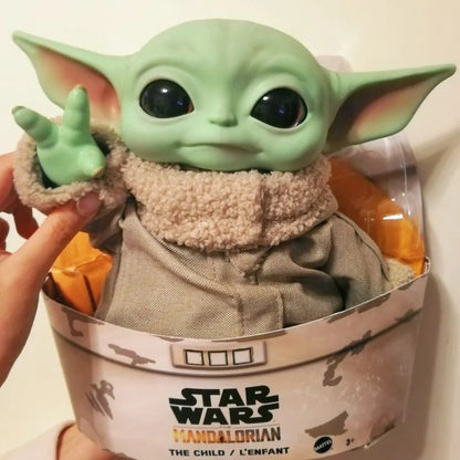 In Stock 28cm Star Wars Mandalorian Master Baby Yoda Action Figure Cute Toy Decoration For Characters Collectible