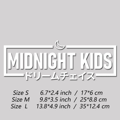 Midnight Kids JDM Car Decal Waterproof Vinyl Sticker Trendy Drift Auto Window Exterior Decor