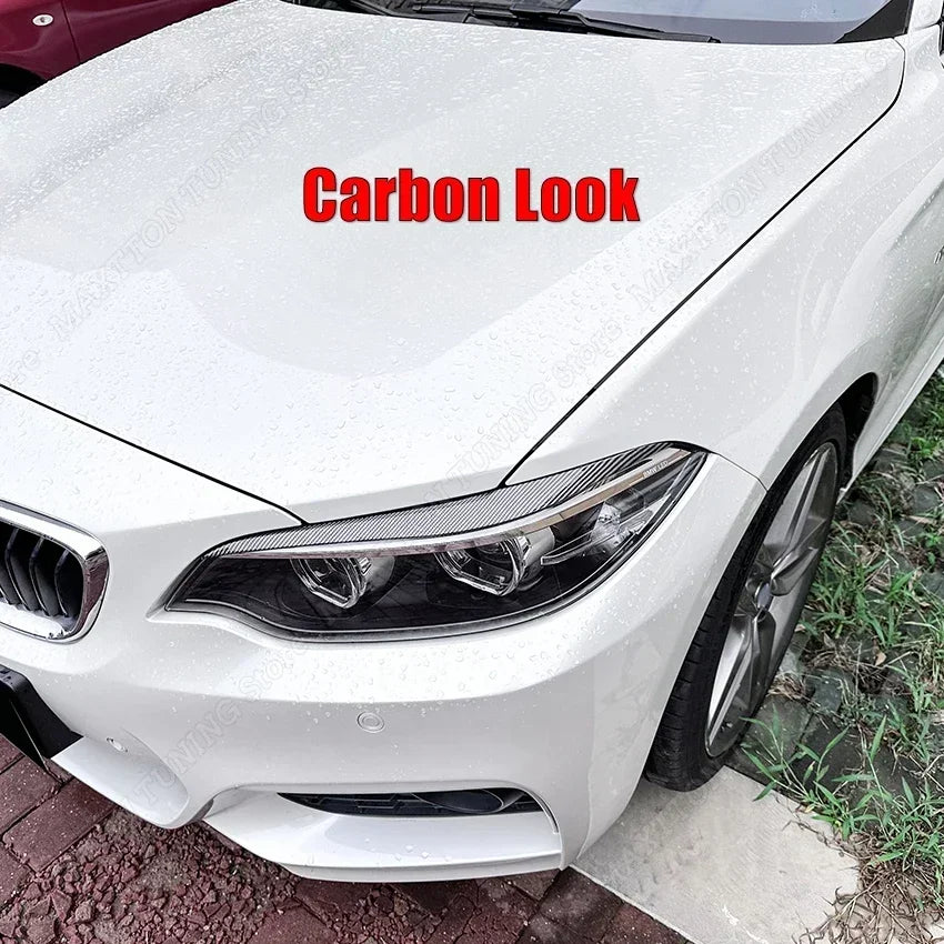 For BMW F87 M2 F22 F23 220i 228i 230i M235i M240i M Sport Headlight Eyebrow & Front Bumper Spoiler Wind Knife Splitter 2014-2022
