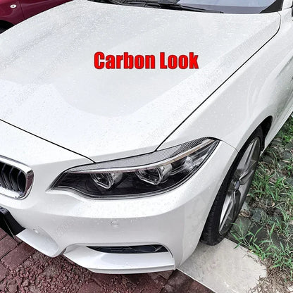 For BMW F87 M2 F22 F23 220i 228i 230i M235i M240i M Sport Headlight Eyebrow & Front Bumper Spoiler Wind Knife Splitter 2014-2022