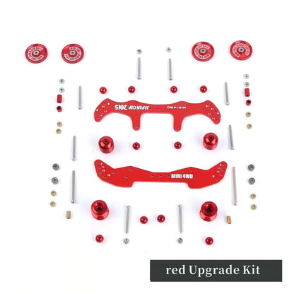 MA/AR Chassis FRP Upgrade Kit with Aluminum Rollers & Dampers for Tamiya Mini 4WD Super AV Avatar Car