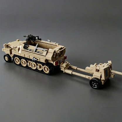 City Series Figurine Toy Tank Transport Vehicle Half Track Armored Vehicle Puzzle Assembly Building Block Car Truck Sd.Kfz.251
