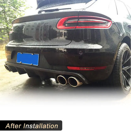 Carbon Fiber Rear Bumper Diffuser Lip Spoiler for Porsche Macan Turbo GTS Sport 2014-2020 Car Racing Rear Apron Lip Body Kit