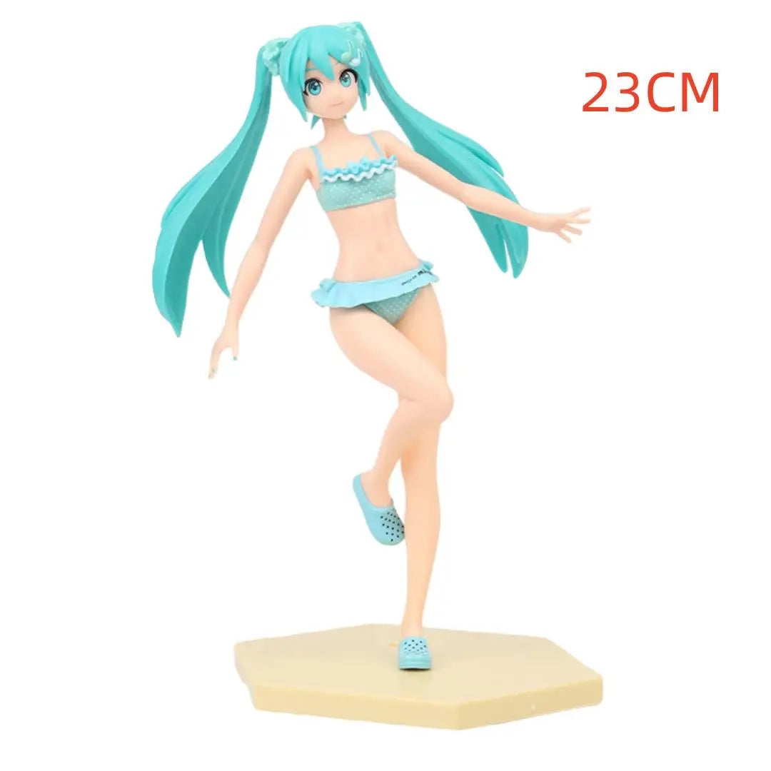 Anime Figure Wedding Dress Action Figures Kawaii Swimsuit Vocaloid PVC Collectible Model Toys Girl Gift