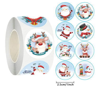 Christmas gift stickers decorative sealing sticker Merry Christmas Reward Self-adhesive labels  Day party