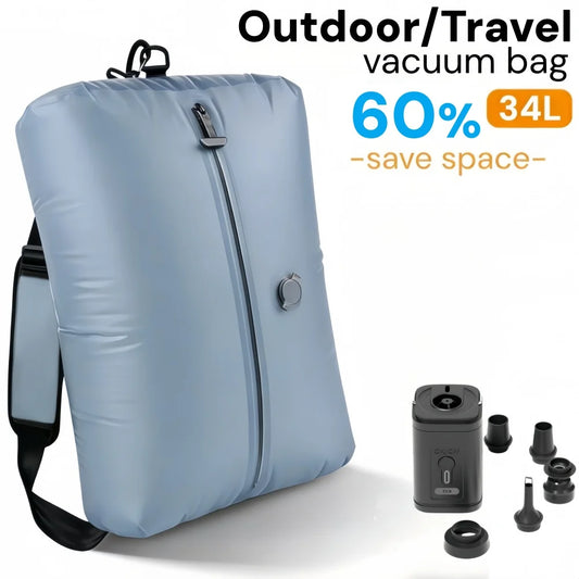 34L Vacuum Storage bags,Travel essentials suitcases Clothes organizer packaging bag practical compression packing cubes