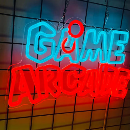 Arcade Gamer Decor Game Arcade Neon Sign USB Powered LED Neon Light for Teen Boy Room Bedroom Wall Decor Decor Man Cave